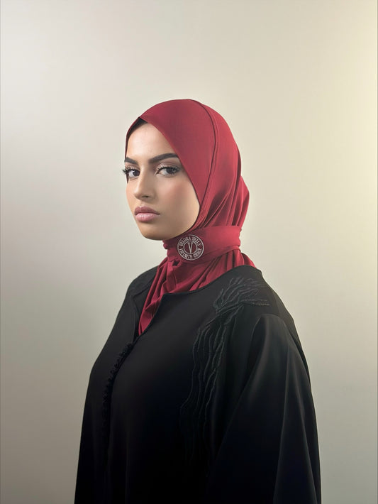 Instant Hijab | Desert Rose Burgundy